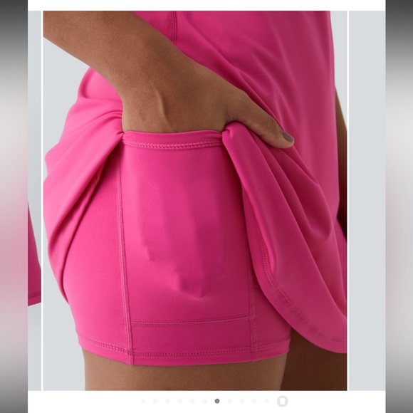 NWT- Halara- XL- Hot Pink 🎾 Mini-Dress W/ 2 pockets included on Shorts. - Picture 6 of 14